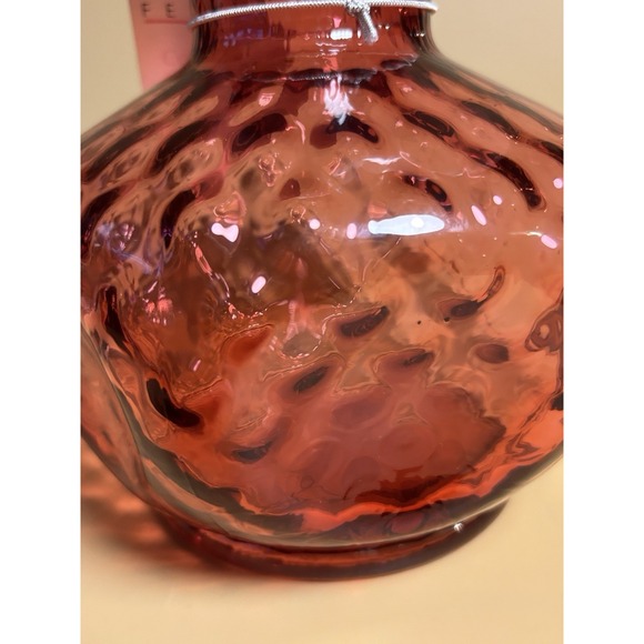 Fenton Art Glass Country Cranberry Vase Ruffled Edge Handcrafted with gold - Picture 8 of 15